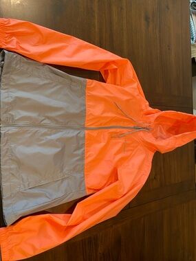 Columbia Two-Tone Orange and Gray Windbreaker Jacket NWOT